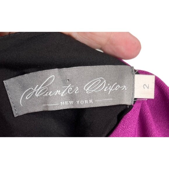 Hunter Dixon Women's Peplum Sleeveless Blouse Size 2 Zipper Detail Fitted - Picture 3 of 5